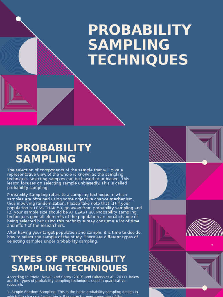 Overview of Probability Sampling Techniques | PDF | Sampling ...