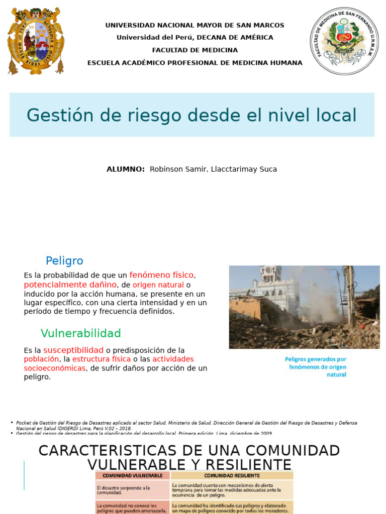 Gestión Local de Riesgos de Desastres | PDF | Riesgo | Reducción de ...