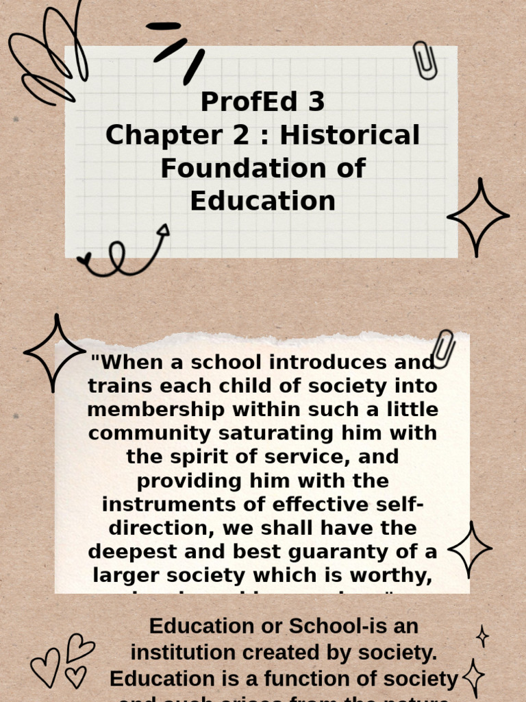 Historical Foundations of Education | PDF | Socialization | Schools