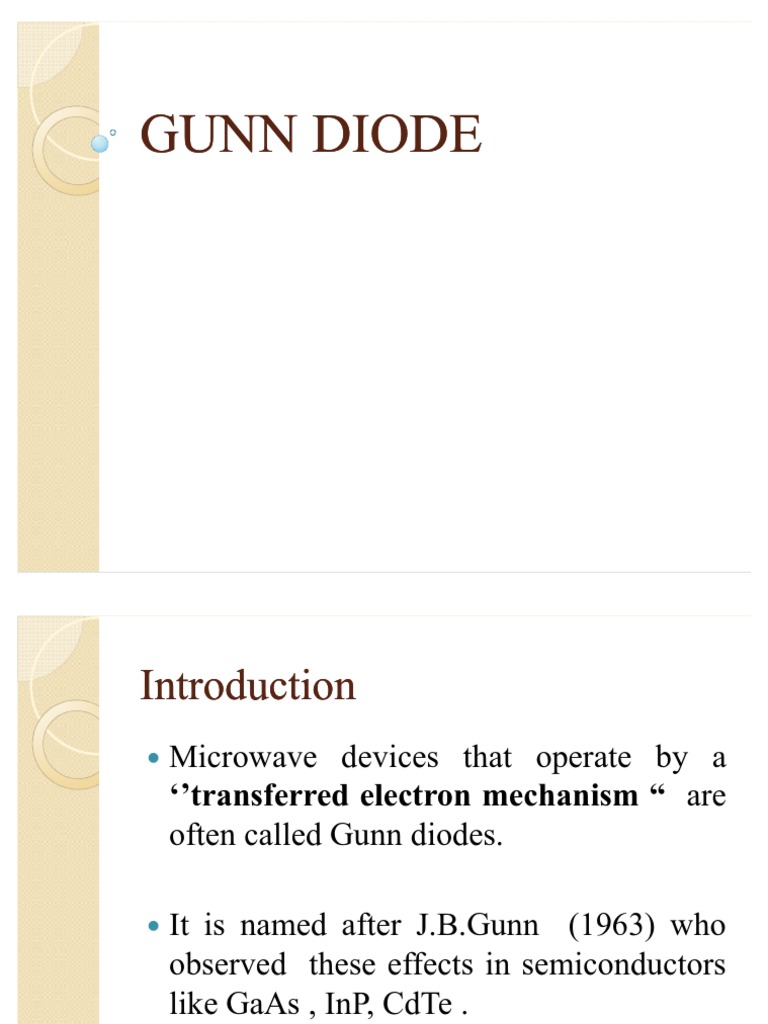 Gunn Diode (Unit 4) PDF