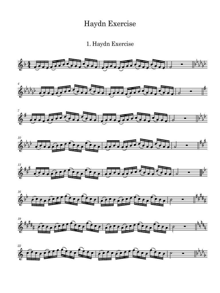 Haydn Exercise Guide | PDF