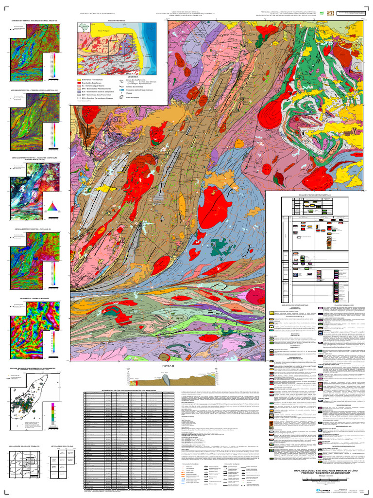 Mapa Geologico e Rec Mim Litio PPB | PDF | Mineração | Geologia
