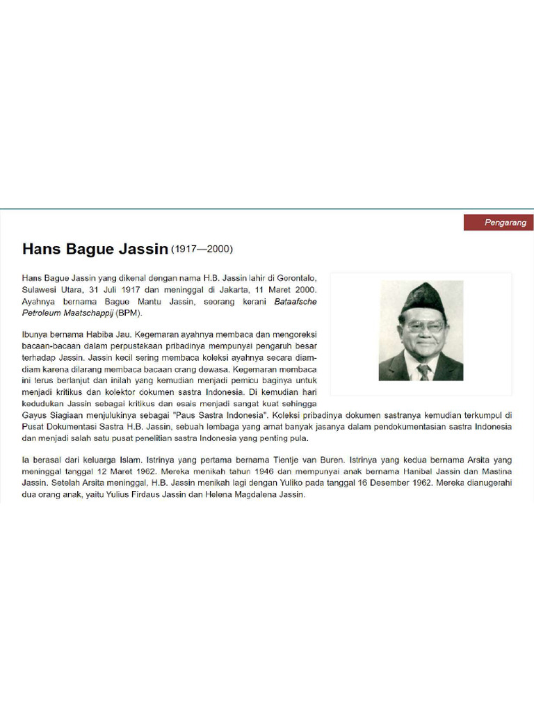 H.B Jassin | PDF