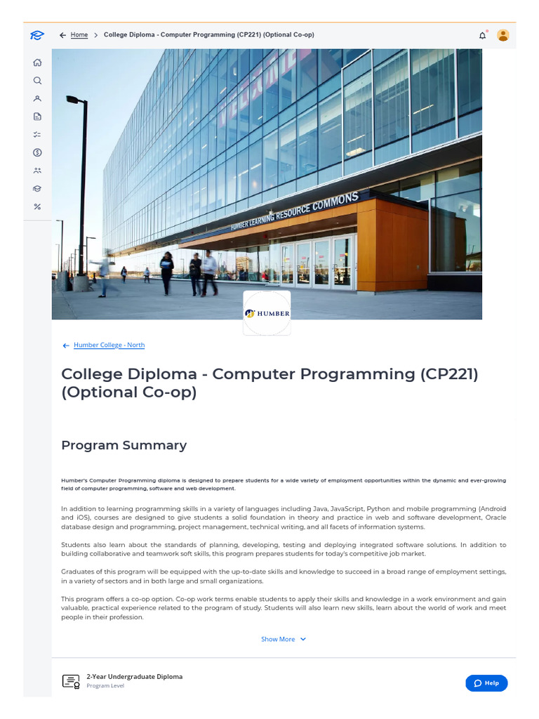College Diploma - Computer Programming (CP221) (Optional Co-Op) - 1 ...