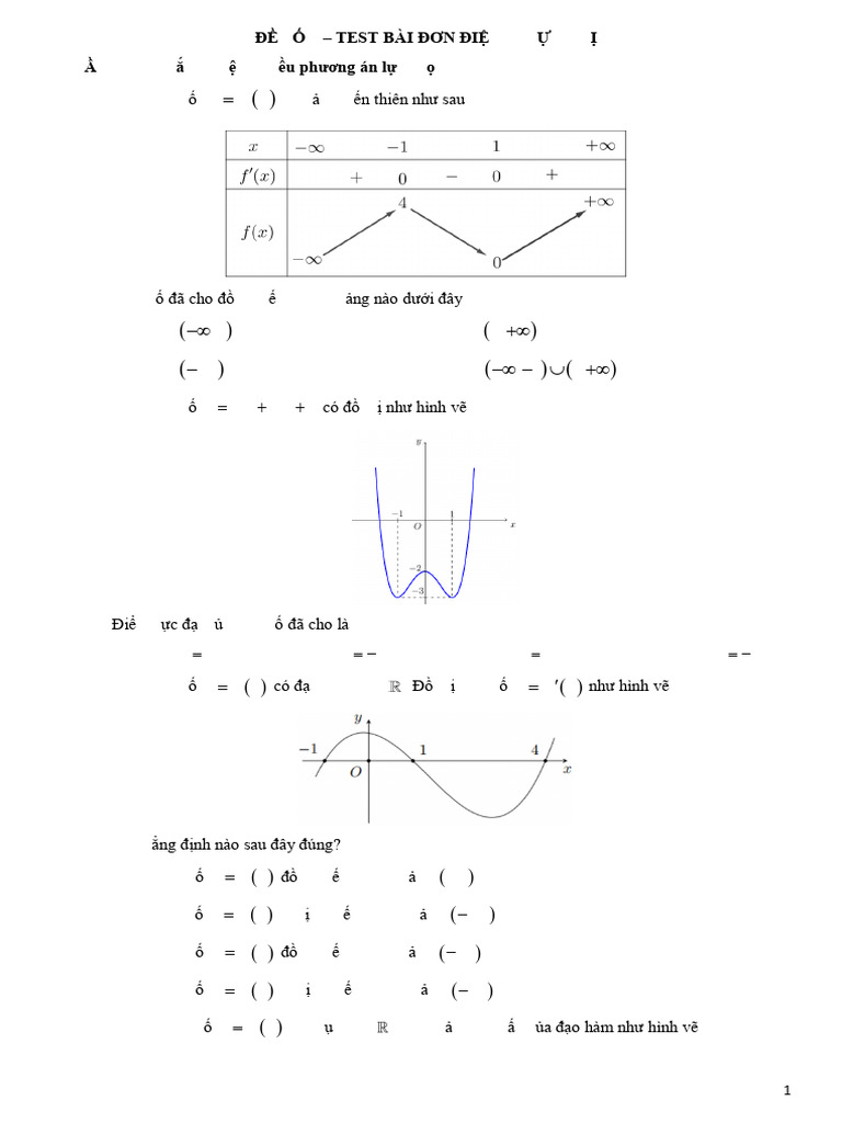 De 03 Test Dơn Điệu-cực Trị Da | PDF