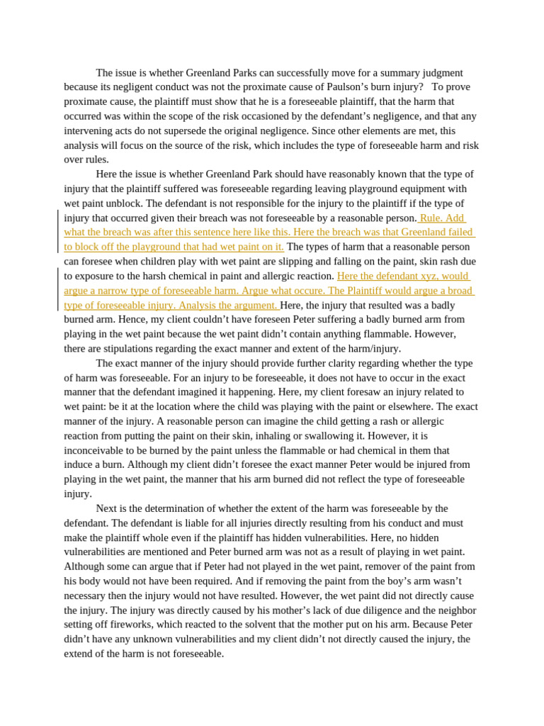 greenland-park-hypo-pdf-negligence-proximate-cause