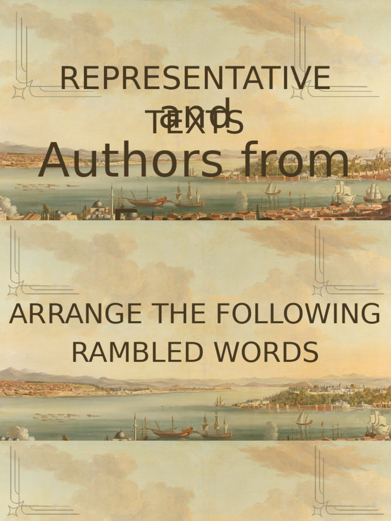 Representative Texts and Authors From Europe | PDF