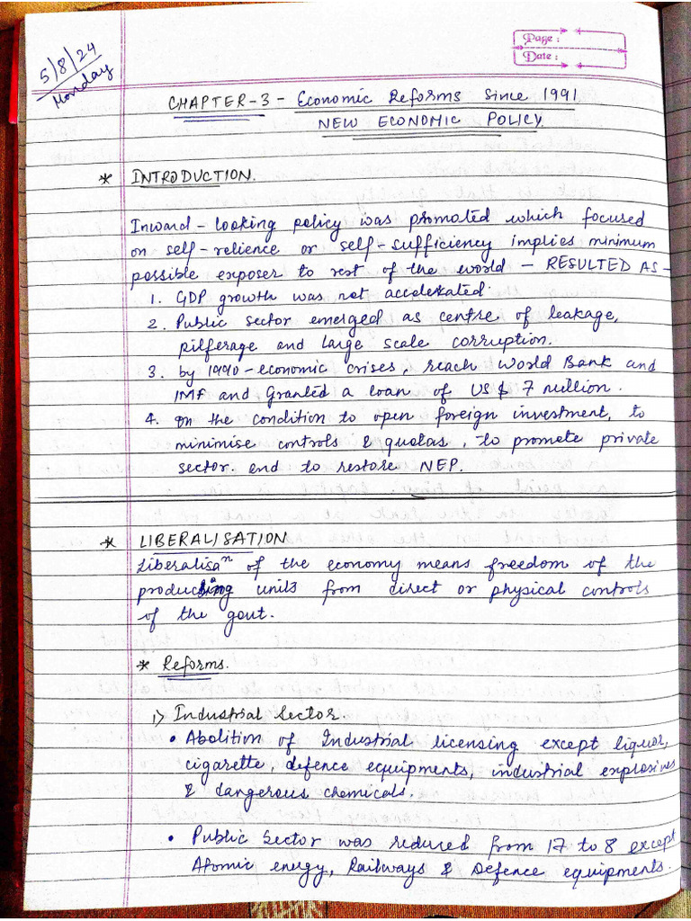 Indian Eco - ch-3 NEP Since 1991 | PDF