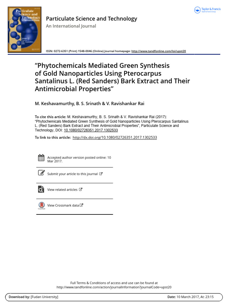 Green Synthesis of Gold Nanoparticles | PDF | Nanoparticle ...