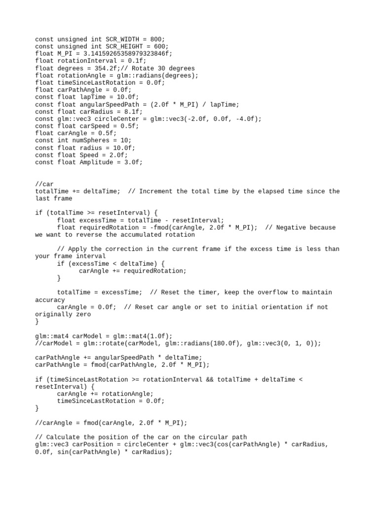 Car Rotation and Path Simulation Code | PDF | Business