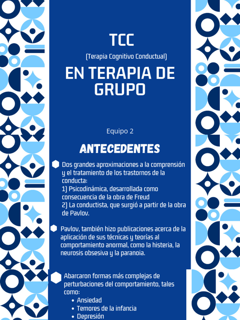 Terapia Cognitivo Conductual en Grupo | PDF | Terapia de conducta cognitiva | Behaviorismo