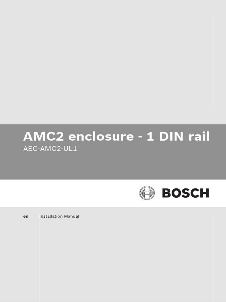 AMC2 DIN Rail Enclosure Installation Guide | PDF | Power Supply ...