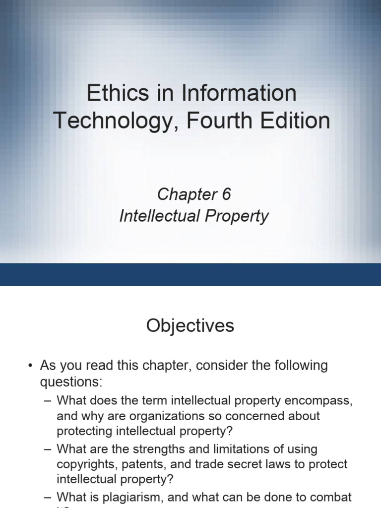 Understanding Intellectual Property Ethics | PDF | Copyright | Patent