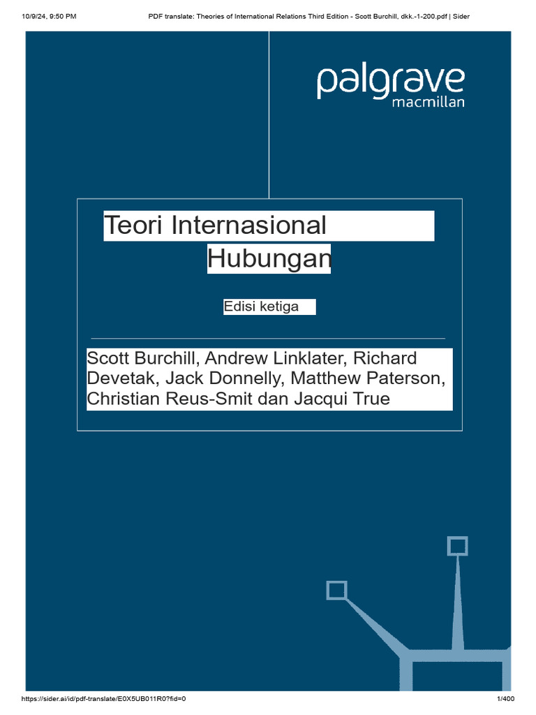 PDF Translate - Theories of International Relations Third Edition ...