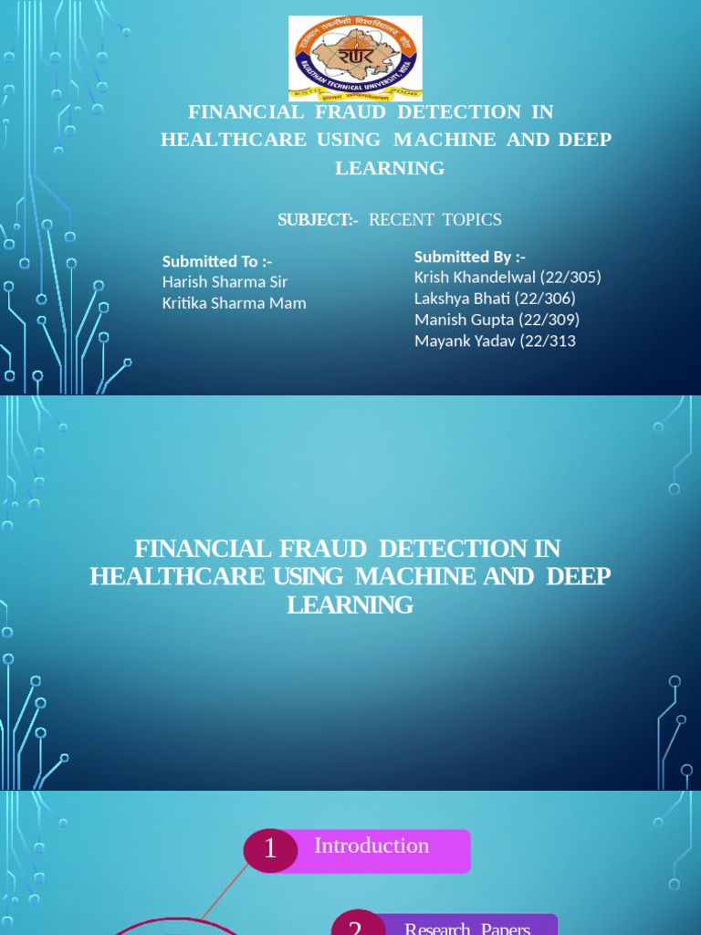 Fraud Detection in Healthcare AI | PDF | Machine Learning | Artificial ...