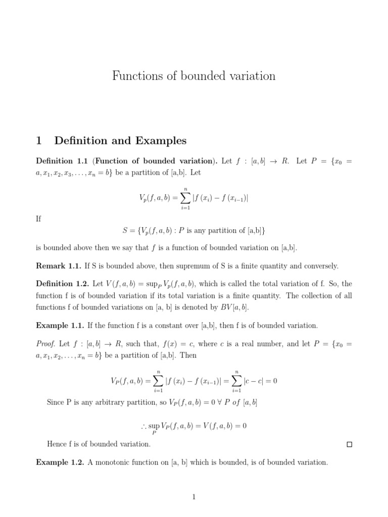 Function of bounded variation 1 pdf mathematical relations analysis