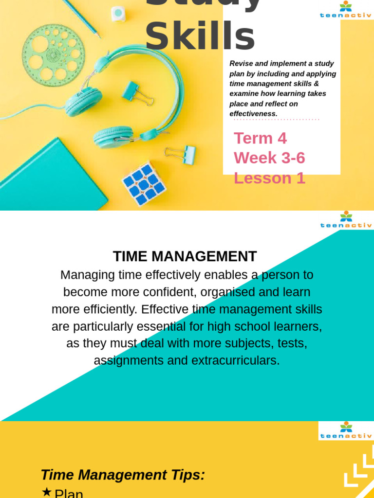 Effective Study Plan & Time Management | PDF | Career & Growth | Self ...