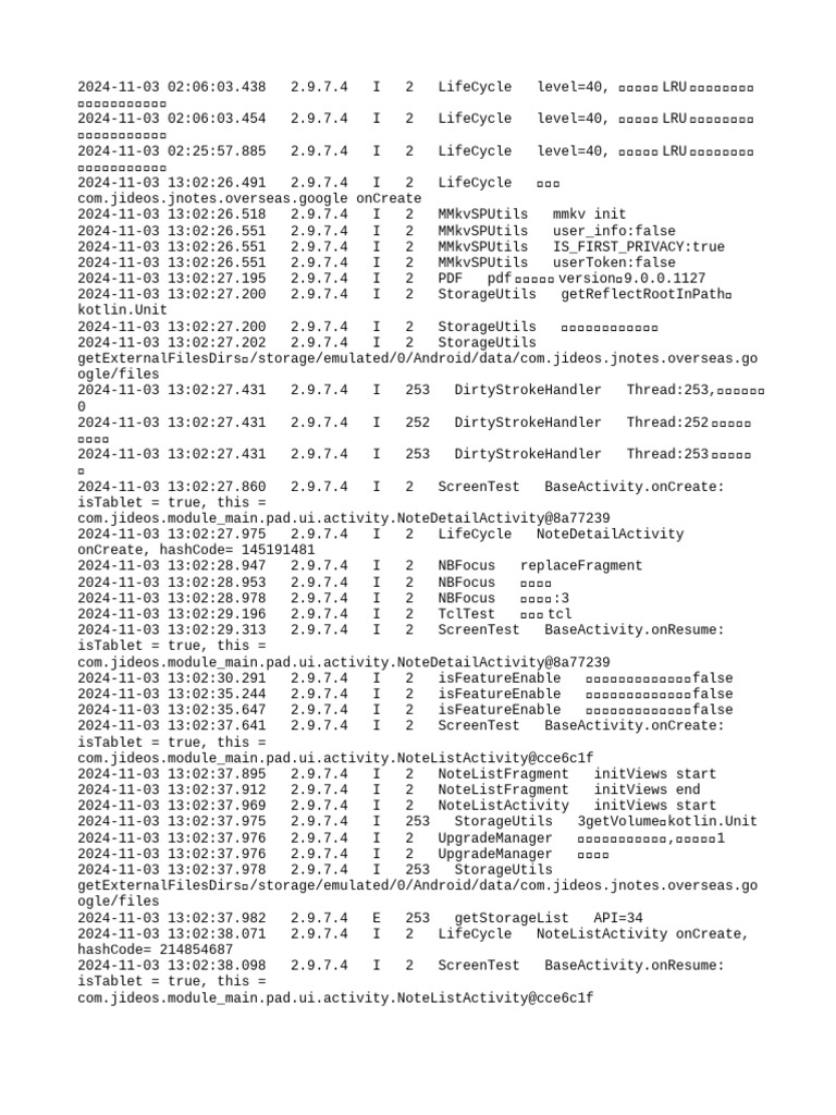 2024 11 03 - Log | PDF | Computer Programming
