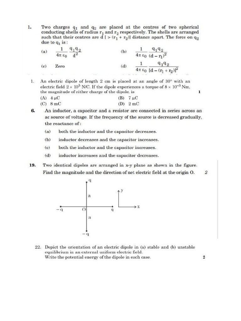 Physics 1 2 3 4 5 Marks | PDF