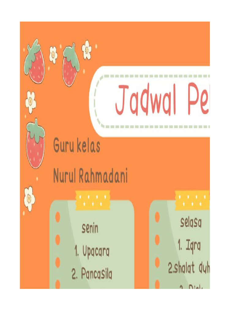 jadwal pelajaran | PDF