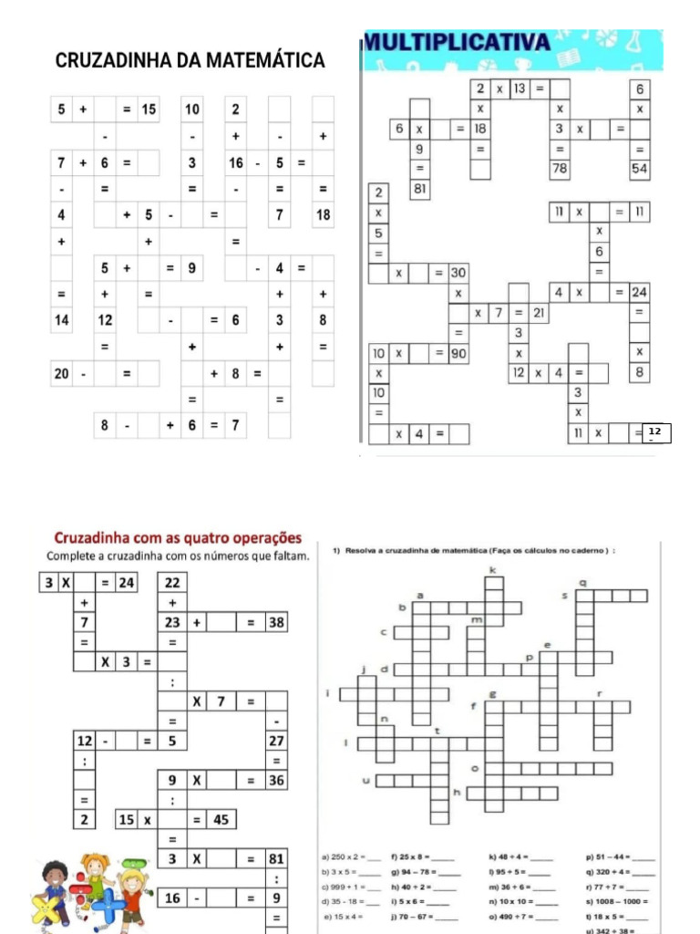 Cruzadinha Matematica | PDF