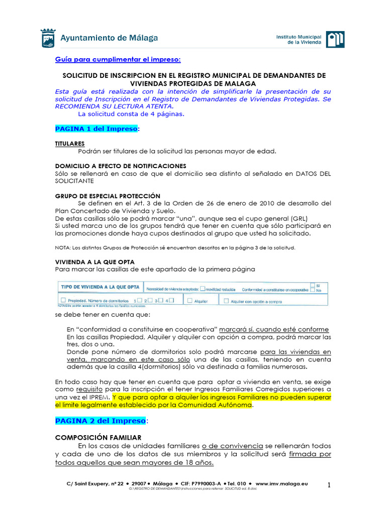 Instrucciones para Rellenar SOLICITUD Ed 8 | PDF