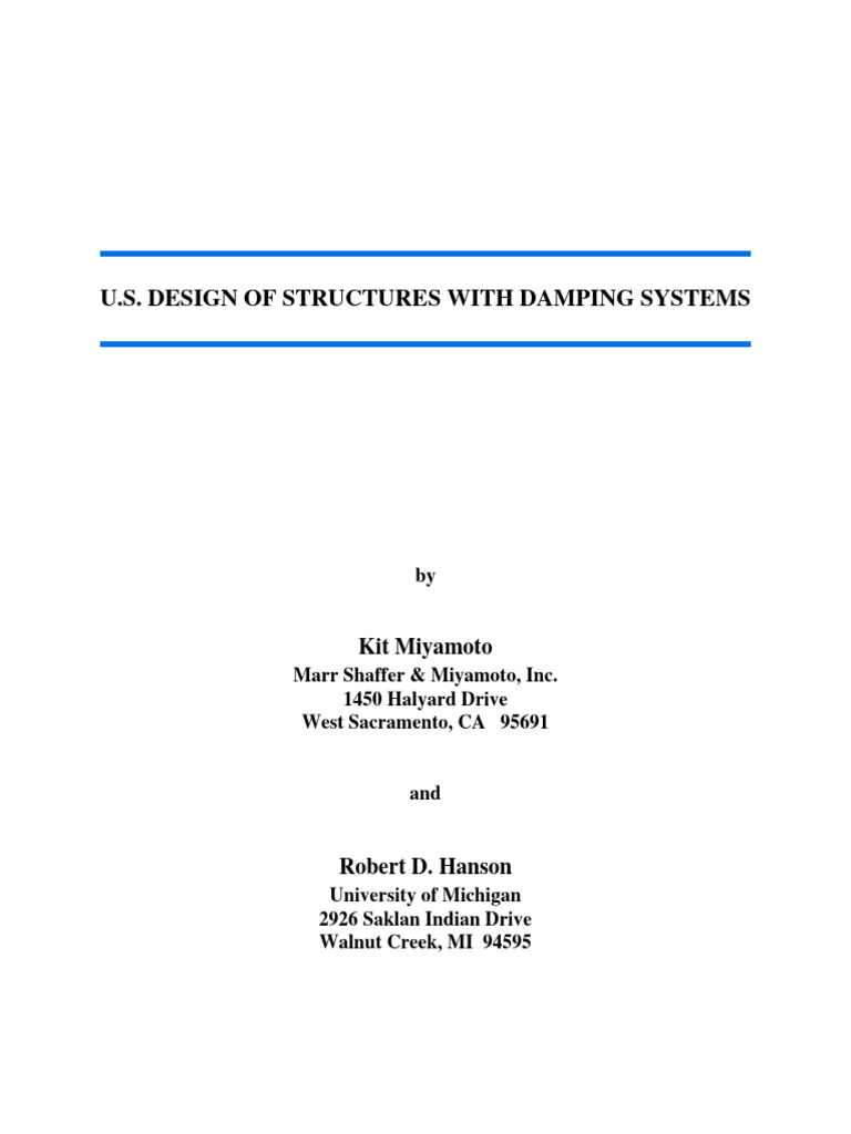 Design of Structures With Damping Systems | PDF | Science & Mathematics ...