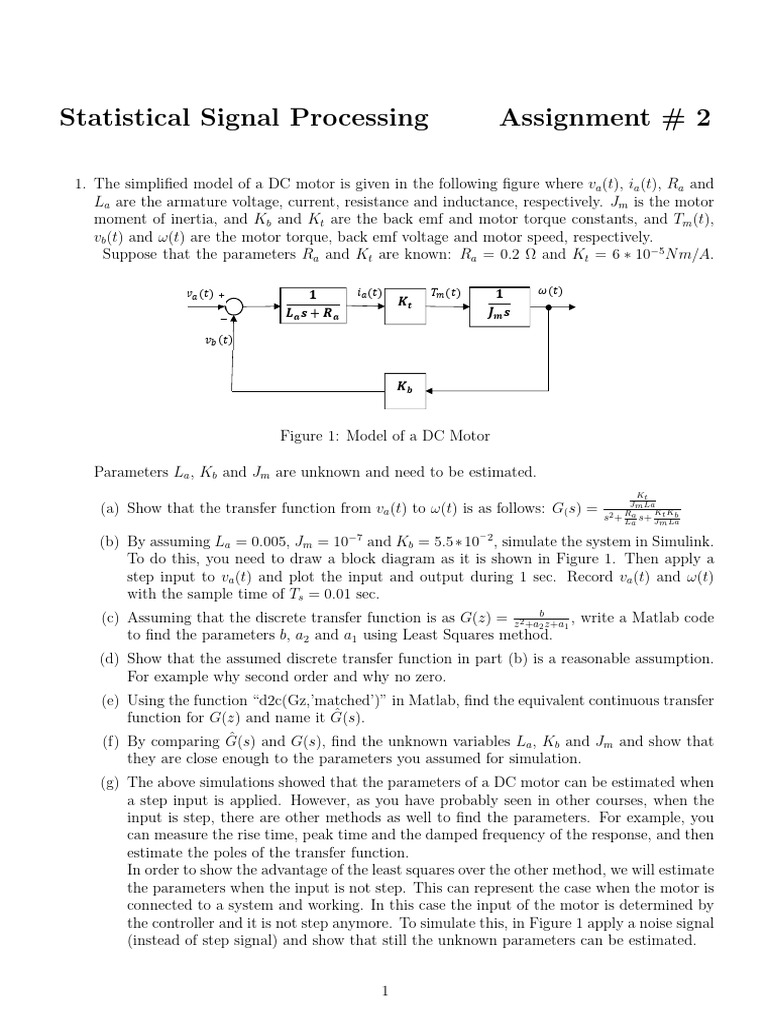 Assign 2 SSP | PDF | Least Squares | Equations