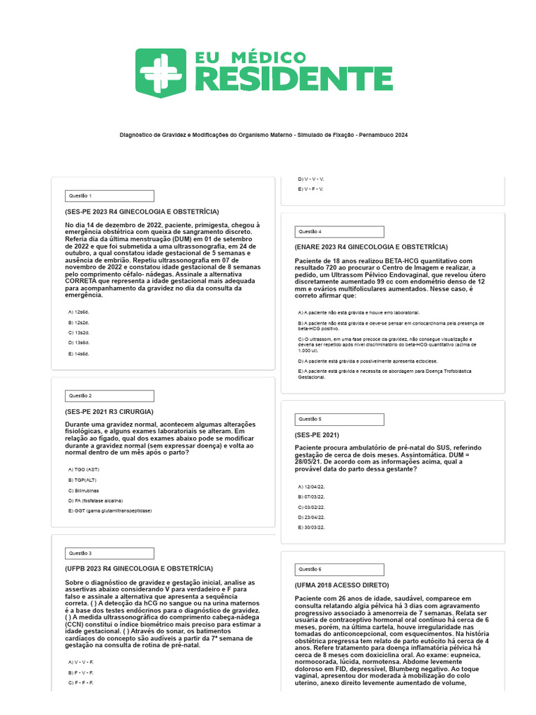 Diagnóstico de Gravidez e Alterações Maternas | PDF | Gravidez | Tireoide