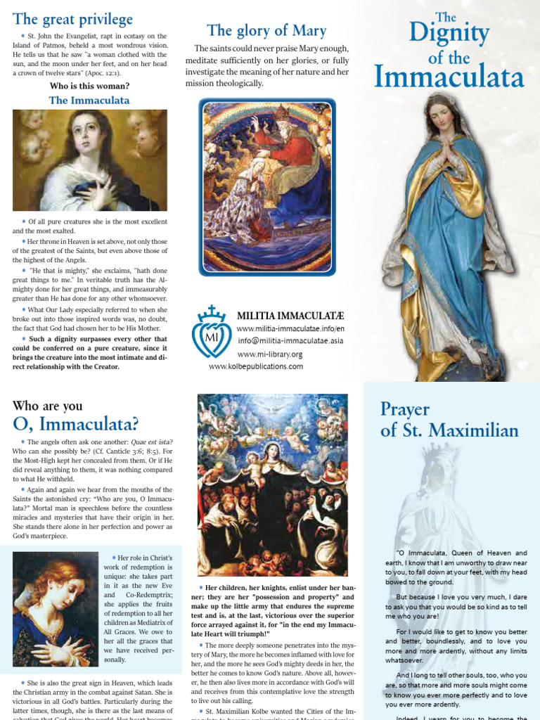 Understanding the Immaculata's Role | PDF | Mary, Mother Of Jesus ...