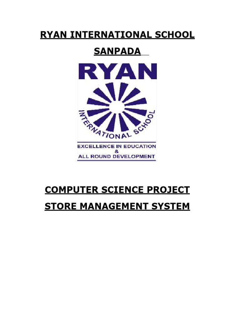 CS Project Store Management Updated | PDF | Sql | Databases