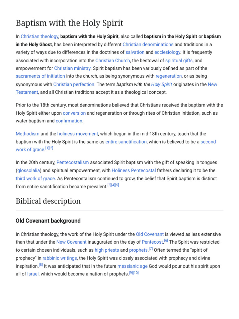 Understanding Holy Spirit Baptism | PDF | Baptism With The Holy Spirit ...