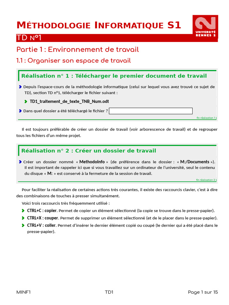 TD1 Sujet | PDF | Fichier informatique | Hyperlien