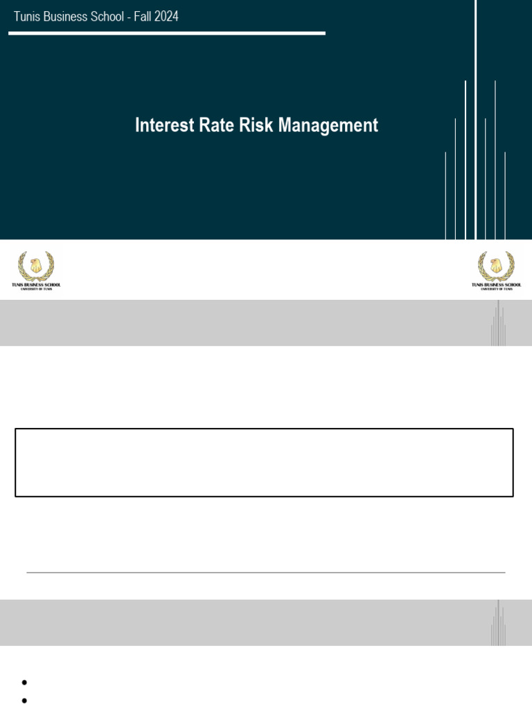 Interest Rate Risk Management Guide | PDF | Bond Duration | Yield (Finance)