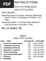 Operating Sytems: B.Tech Ii Yr (Term 08-09) Unit 2 PPT Slides Text Books