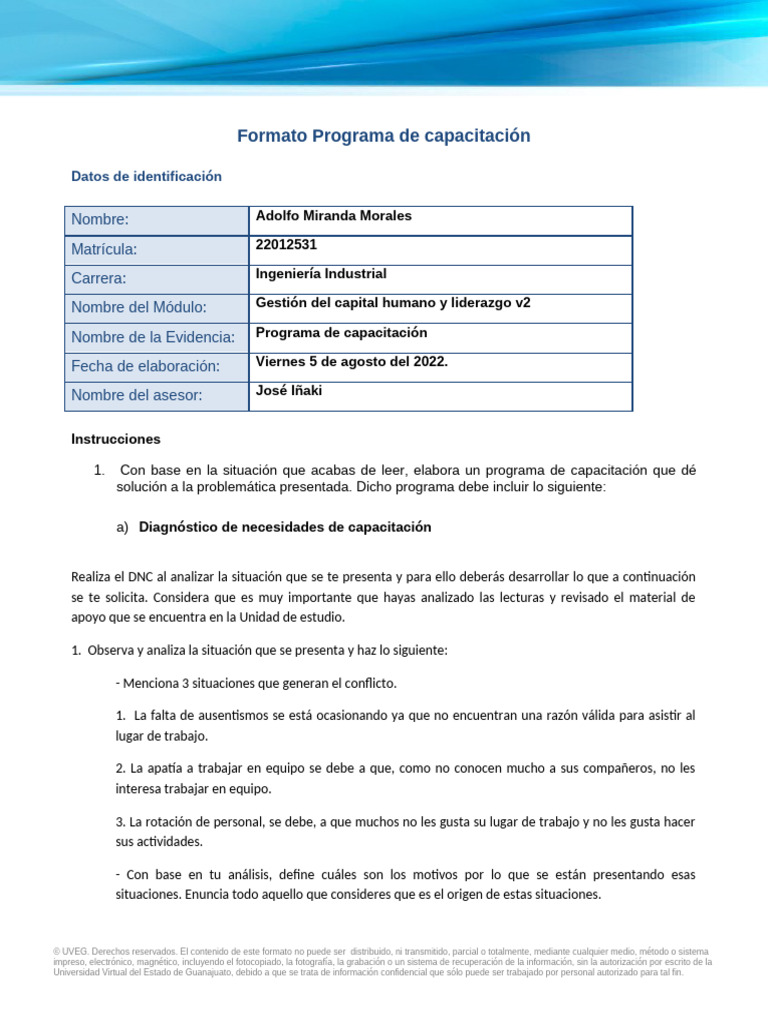 Programa de Capacitación en Liderazgo | PDF | Business | Información
