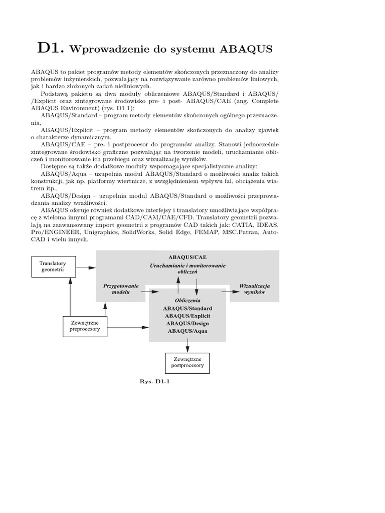 Wprowadzenie Abaqus Pdf
