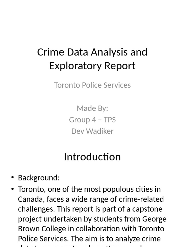 Crime Data Analysis Presentation v2 | PDF | Data Analysis | Statistics