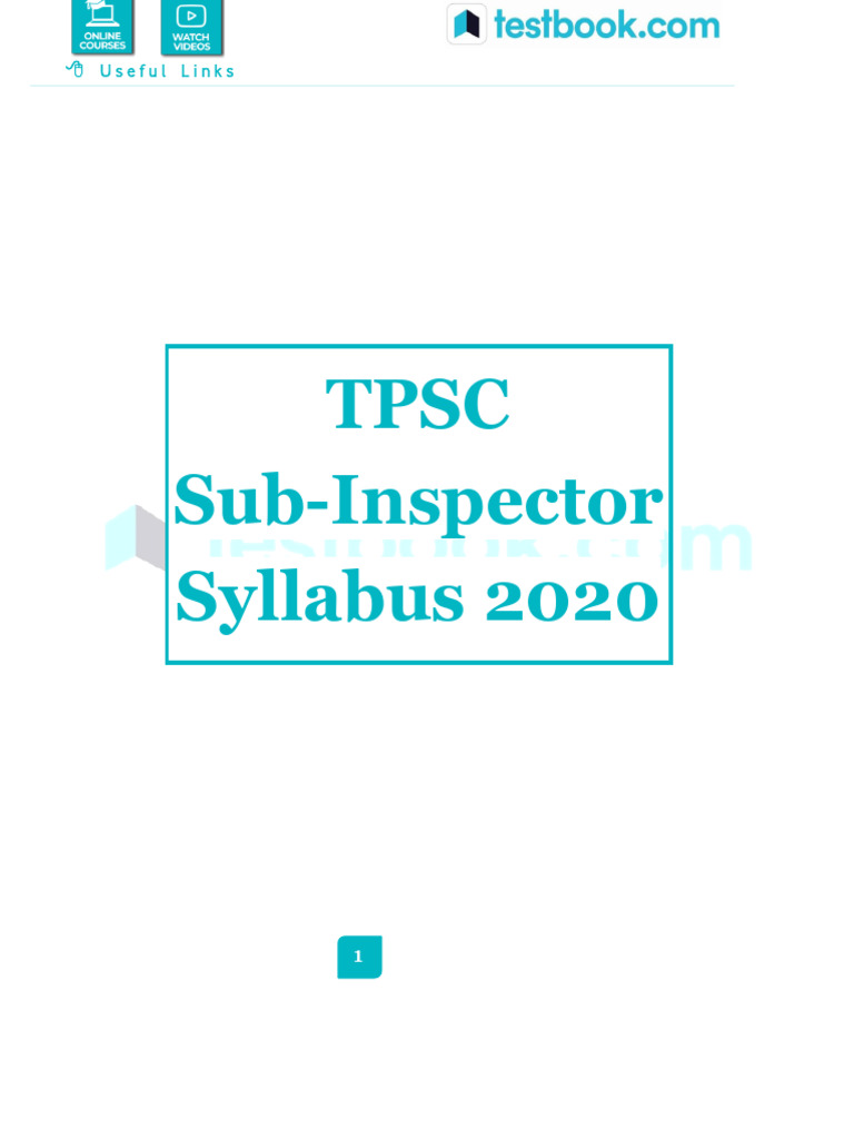 TPSC SI Syllabus Overview 2020 | PDF | Chemistry | Organic Chemistry