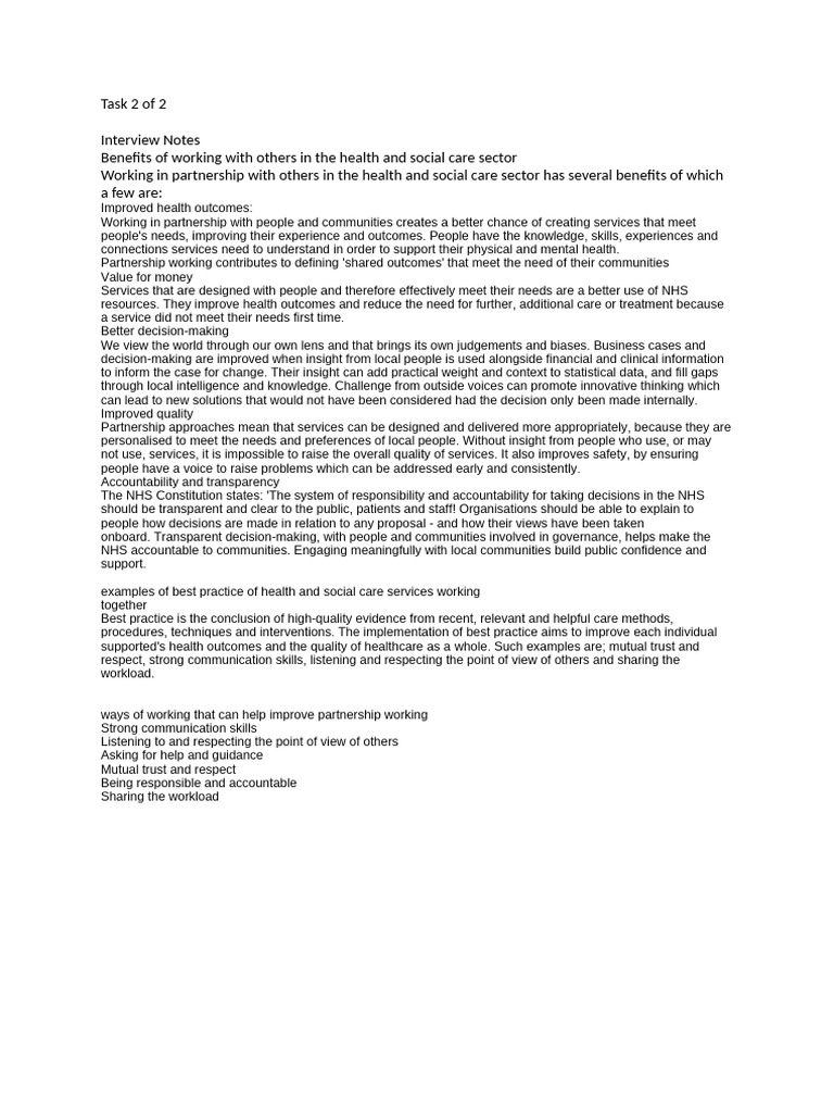 Interview notes pdf decision making social work