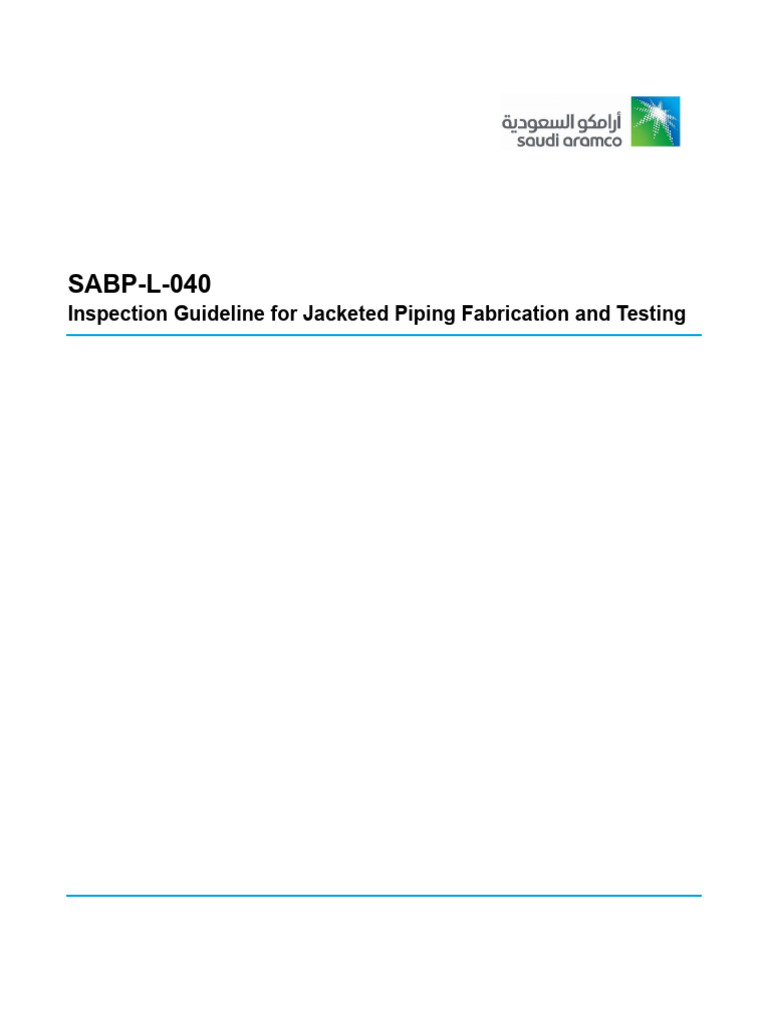 Jacketed Piping Inspection Guidelines | PDF | Pipe (Fluid Conveyance ...