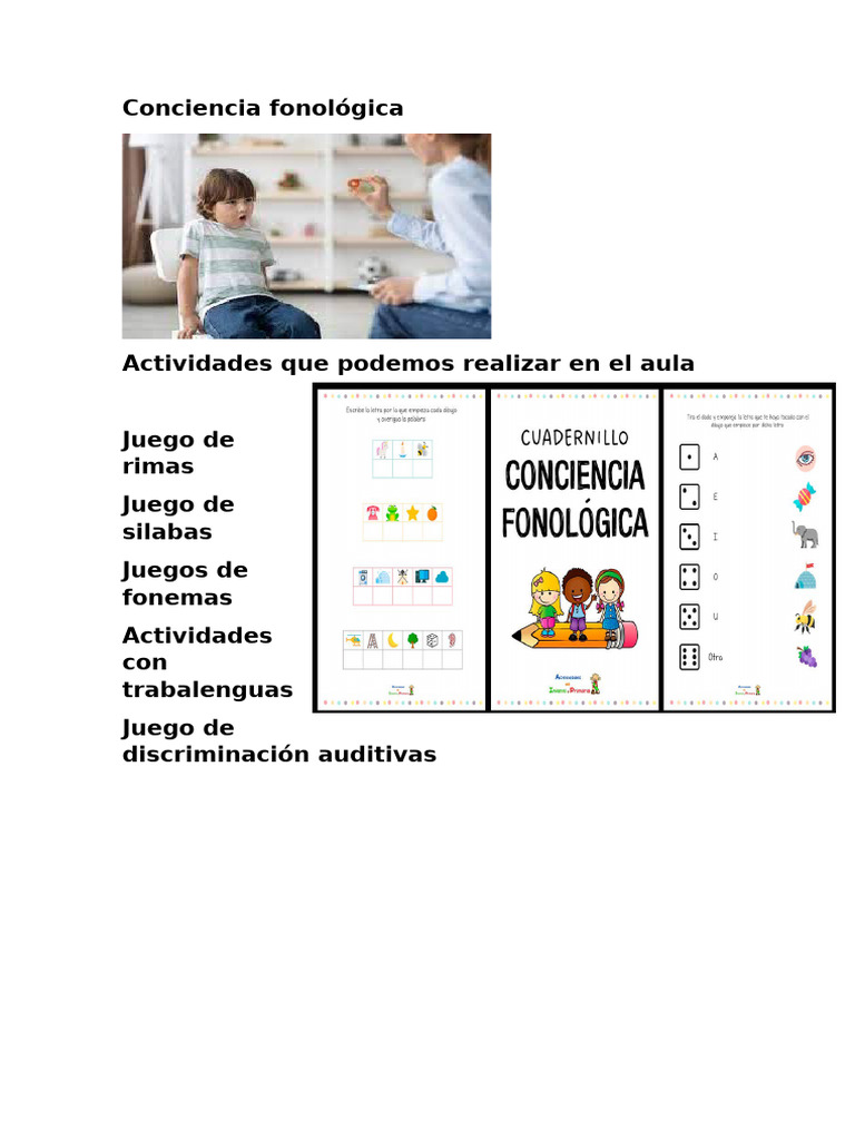 Conciencia Fonologica | PDF