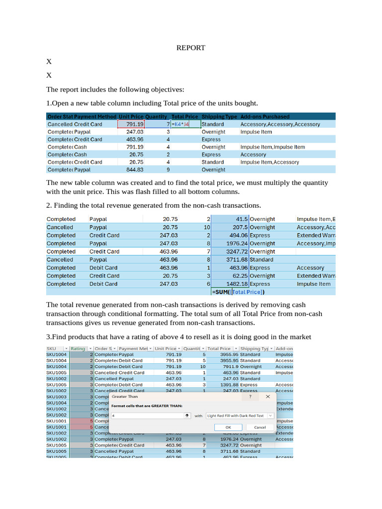 Excel Data Analysis and Reporting Guide | PDF | Business
