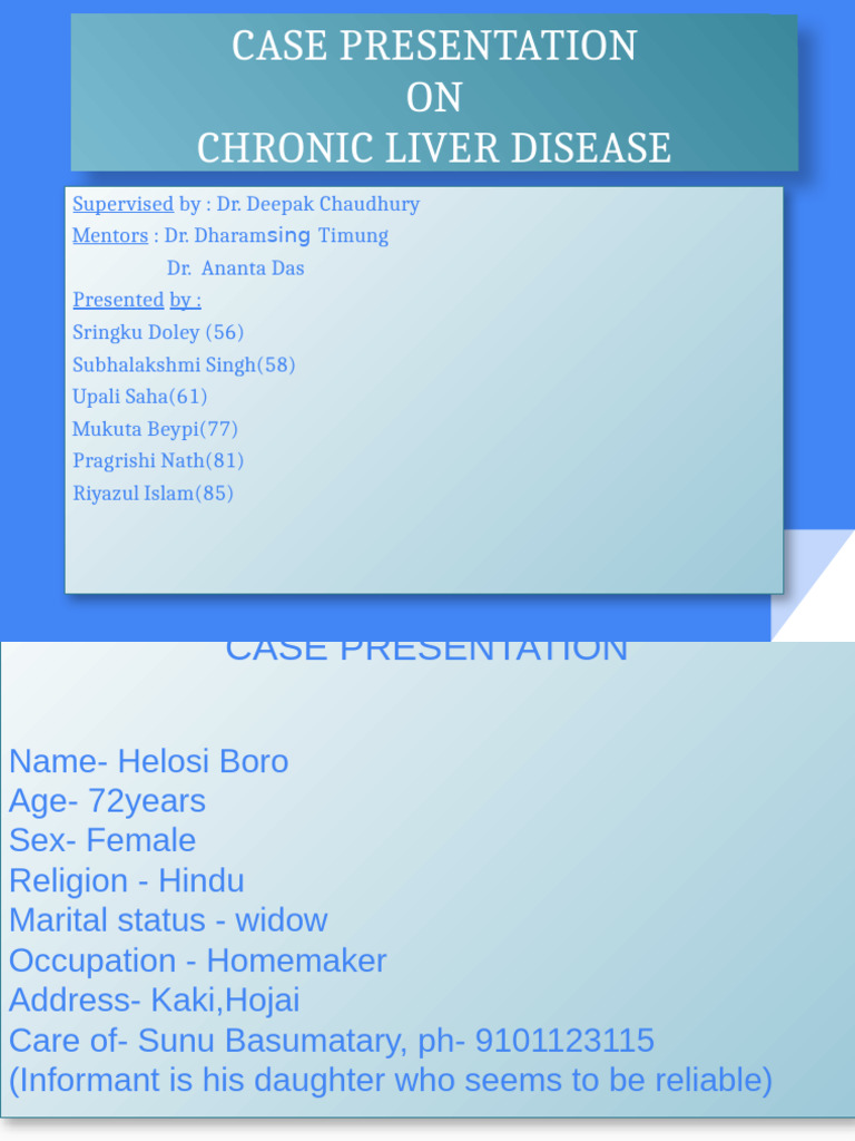 Chronic Liver Disease Case-2 | PDF | Cirrhosis | Alanine Transaminase