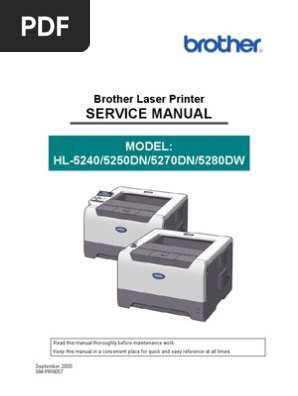 Brother Service Manual - 5240,5250D, 5270DN | PDF | Printer.