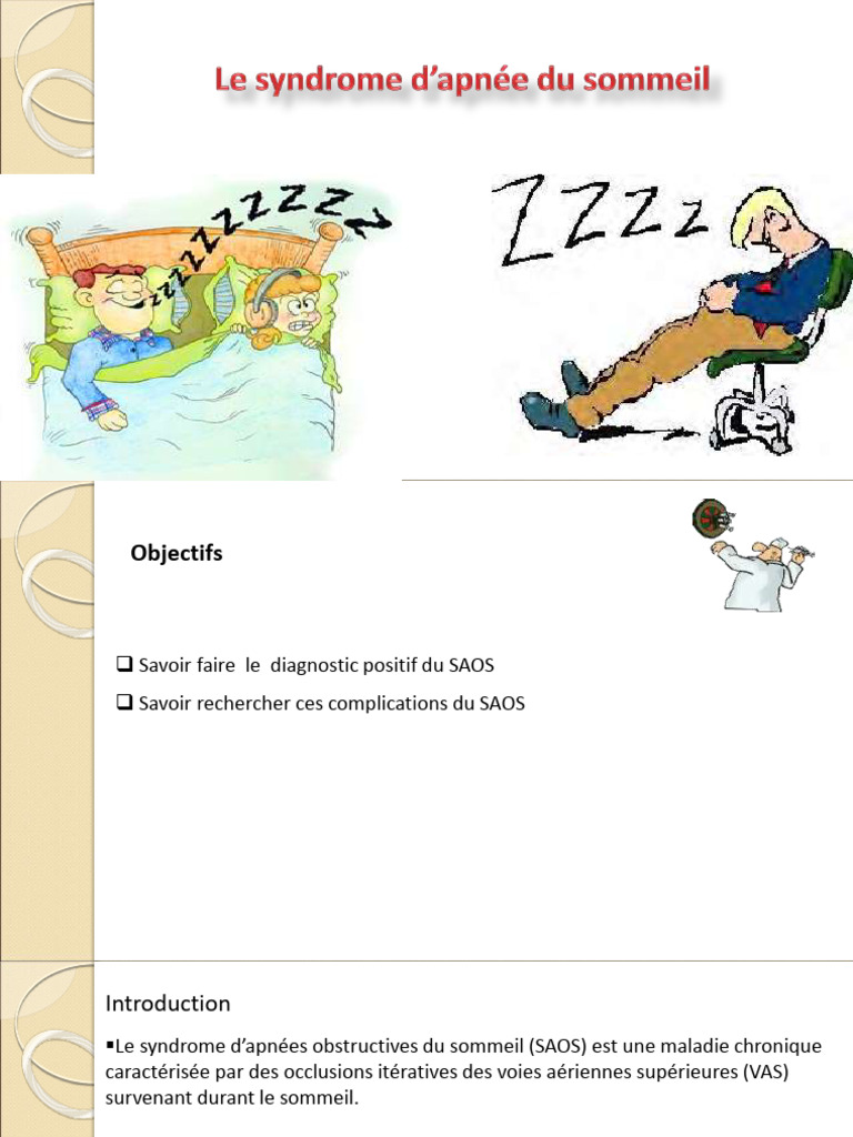 Diagnostic et Complications du SAOS | PDF | Syndrome d'apnées du ...