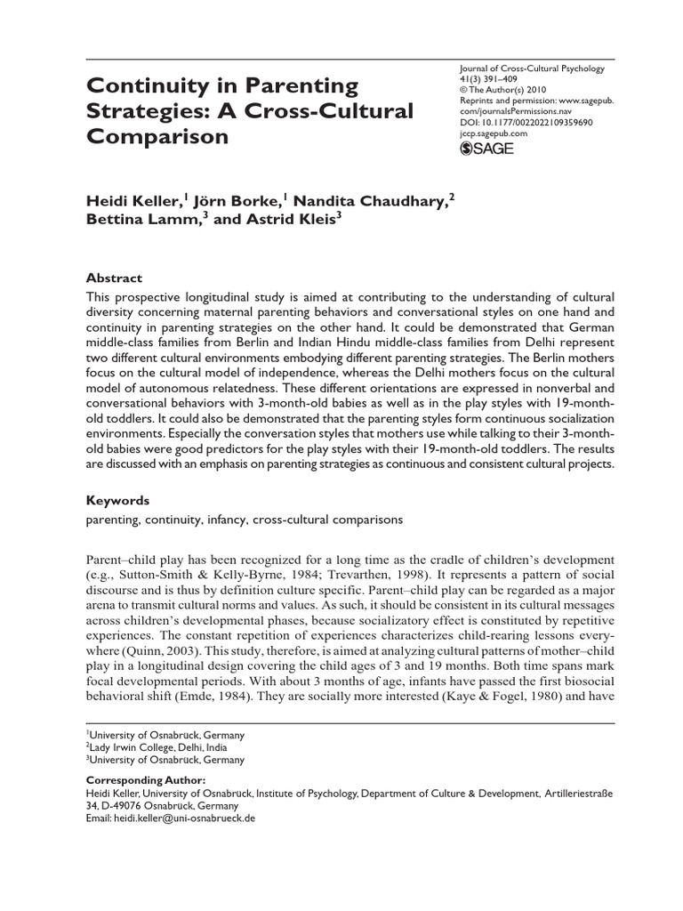Cross-Cultural Parenting Strategies | PDF | Parenting | Family