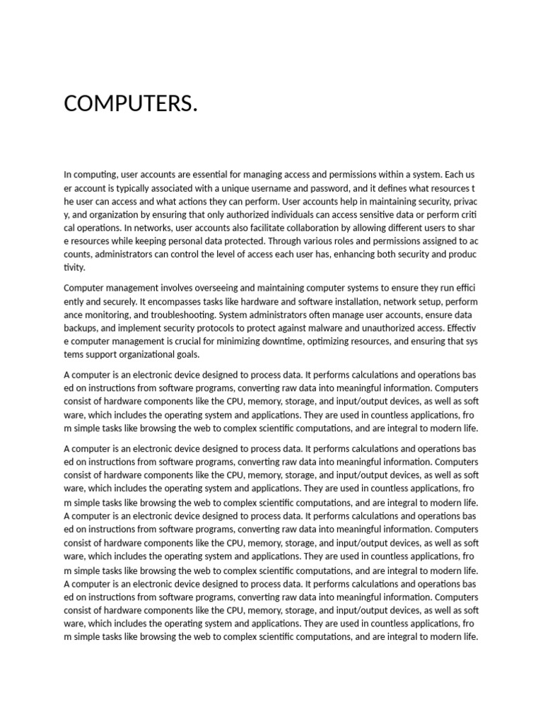 COMPUTERS | PDF | Computer Hardware | Security