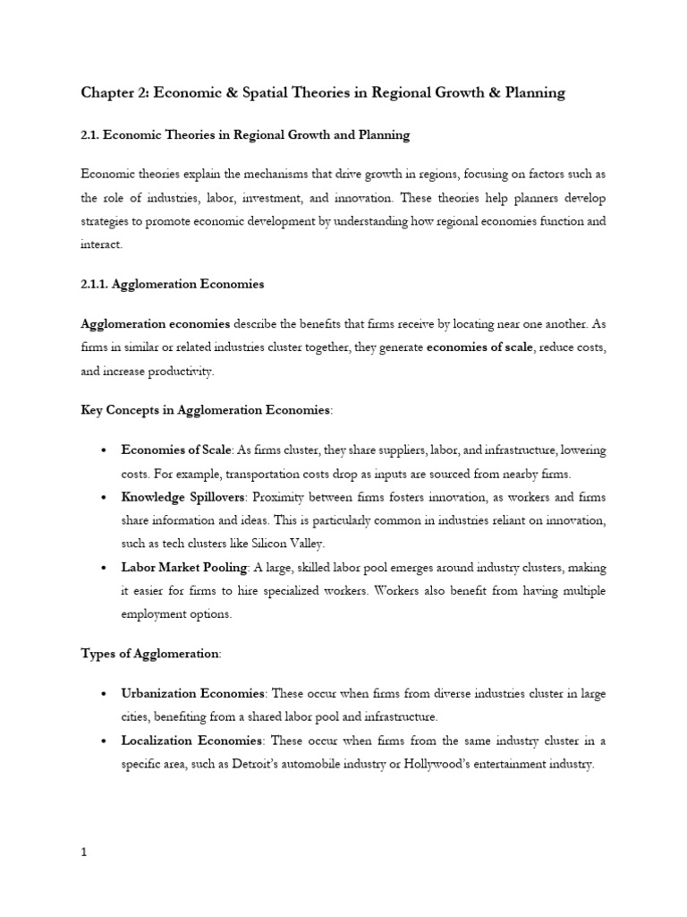 Economic Theories in Regional Growth | PDF | Economies | Economics