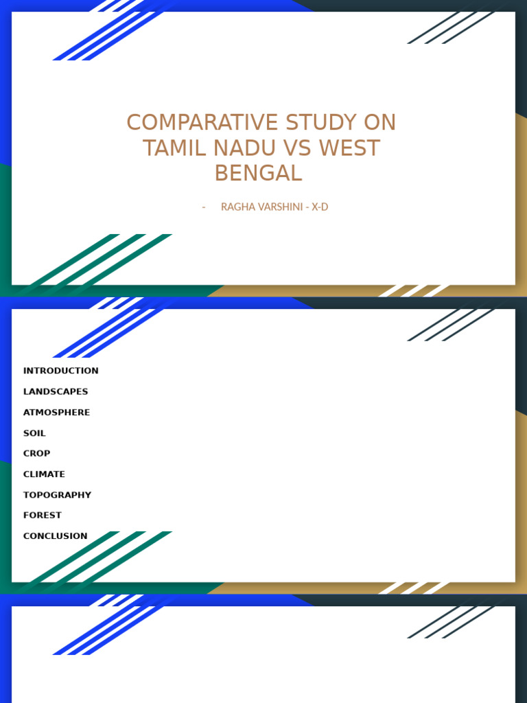 Comparative Study of Tamil Nadu and West Bengal | PDF | Tamil Nadu ...